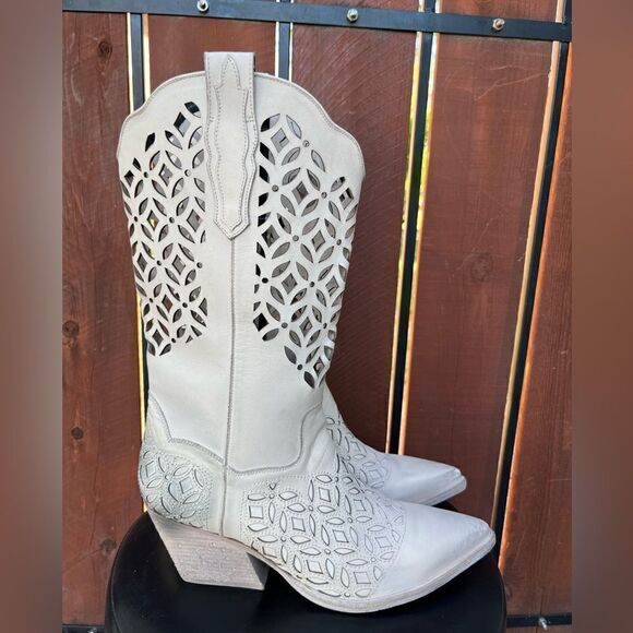 NEW Golo western cowgirl Boot Laser Cut size 10 - Picture 2 of 8